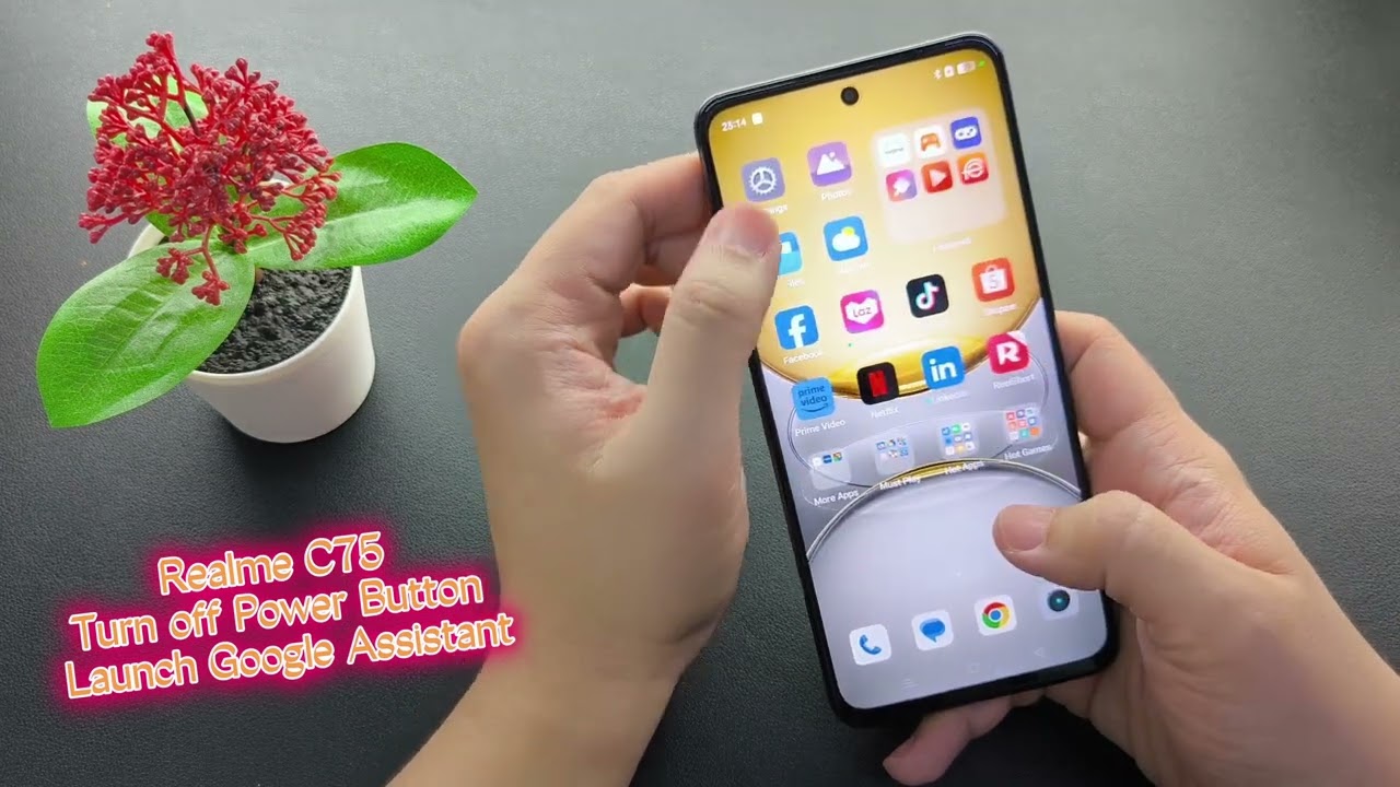 Realme C75 Turn off Power Button Launch Google Assistant
