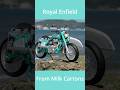 Making miniature Royal Enfield from Milk cartons #papercraft #royalenfield #paperart