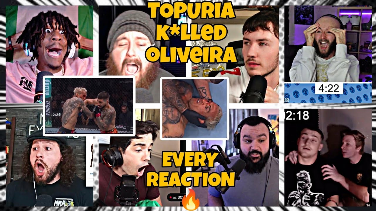 MMA YouTubers react to Ilia Topuria's BRUTAL KO Vs Charles Oliveira 🔥