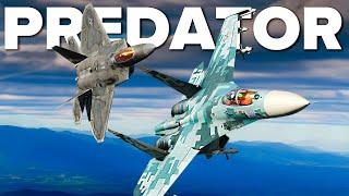Intense Dogfight SU-27 Flanker VS F-22 Raptor | DCS World