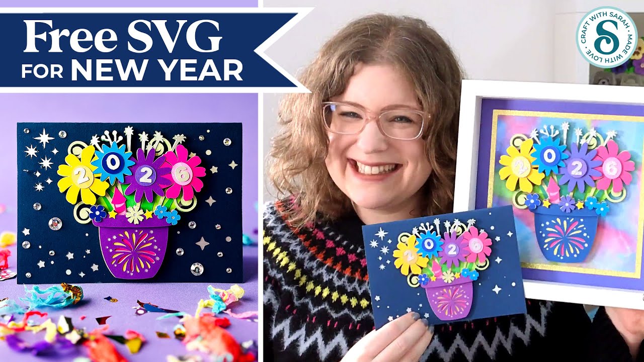 Happy New Year Cricut Project 🎇 Free 2026 SVG