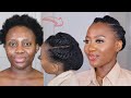 EVERYDAY Natural Hairstyle that's WINTER Friendly - 10 Minutes Updo Before Wash Day On Short 4C Hair