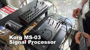 Korg MS-03 Pitch to CV Signal Processor w/ Behringer K2 Korg Arp Odyssey Demo Flaxwood Guitar