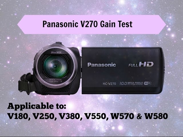 Panasonic HC-V270 gain test (HC-V180) - YouTube