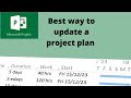 Best way to update a project plan in Microsoft Project