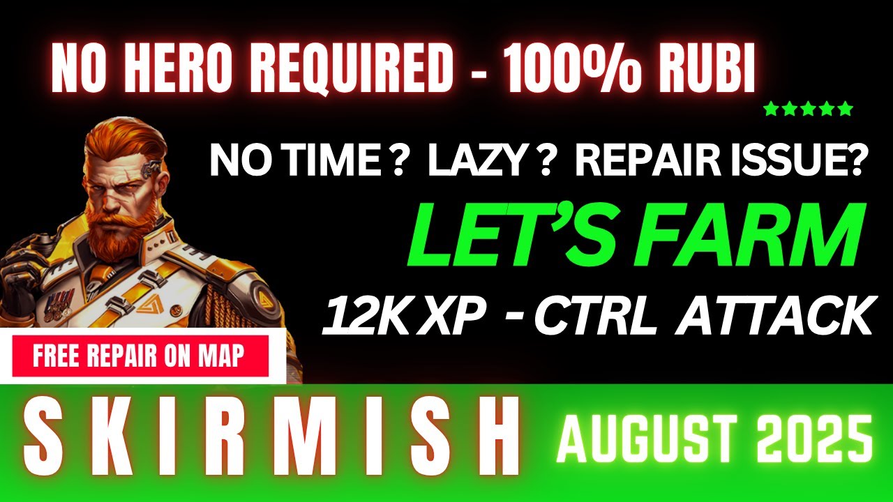 War Commander: Skirmish Event XP Farm | Super Fast XP + Free Repair On MAP | 100% RUBI Mode