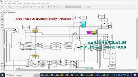 Three Phase OverCurrent Relay Protection - matlab simulink simulation