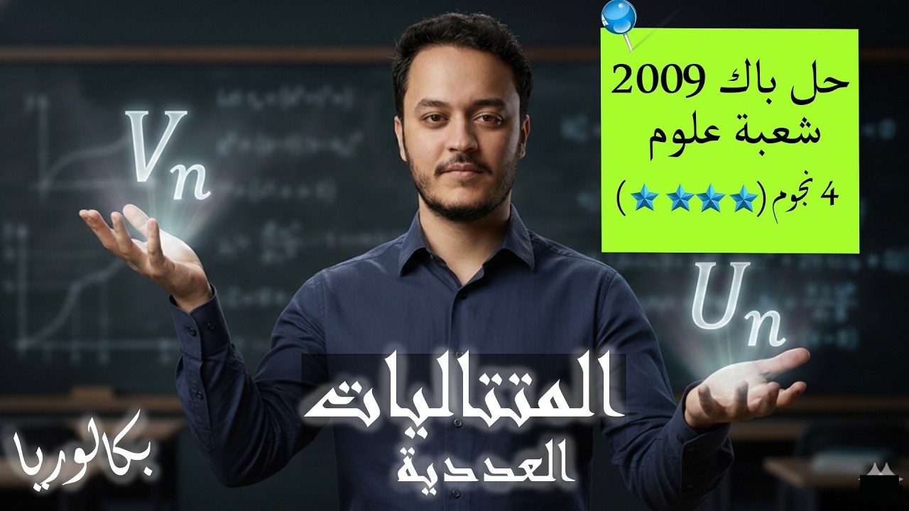 المتتاليات العددية : حل تمرين المتتاليات باك 2009 علمي ابسط شرح 🔥 BAC 2026