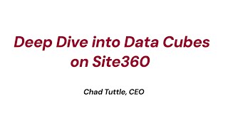 Data Cubes | B T Group