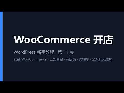 WooCommerce 开店——用 WooCommerce 把网站变成在线商店：安装、初始化向导、添加第一个商品
