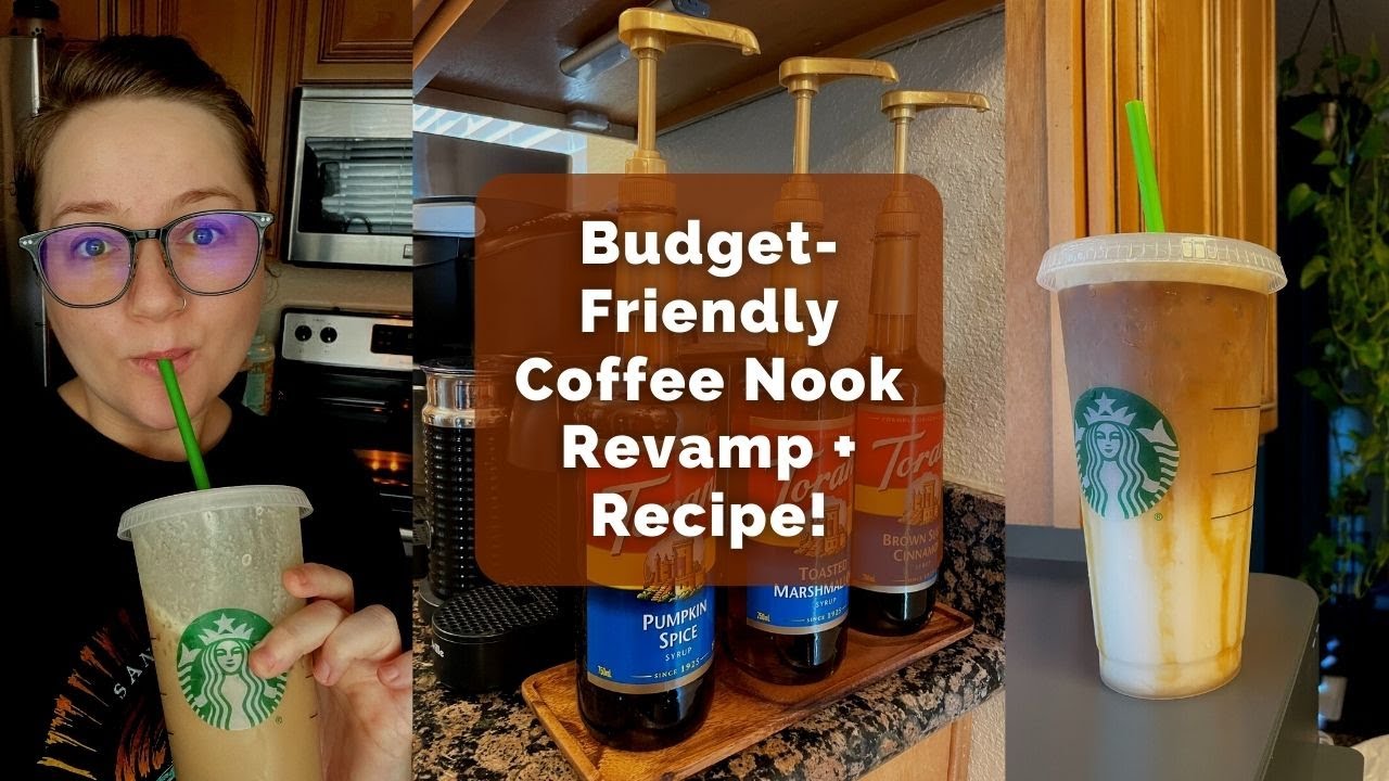 BUDGET-FRIENDLY: unboxing, coffee bar revamp + starbucks dupe recipe!