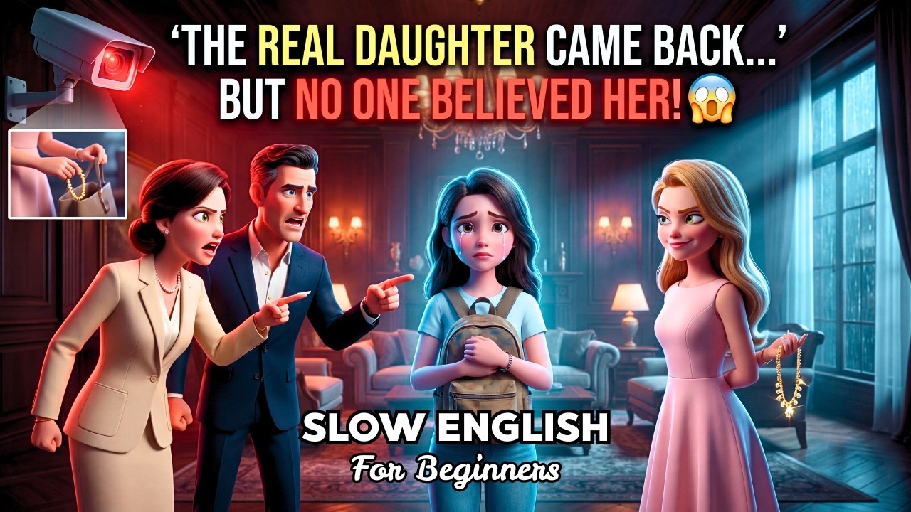 The Truth Was Hidden… But CCTV Exposed the Real Daughter’s Innocence 💔🔥 | English Listening Practice