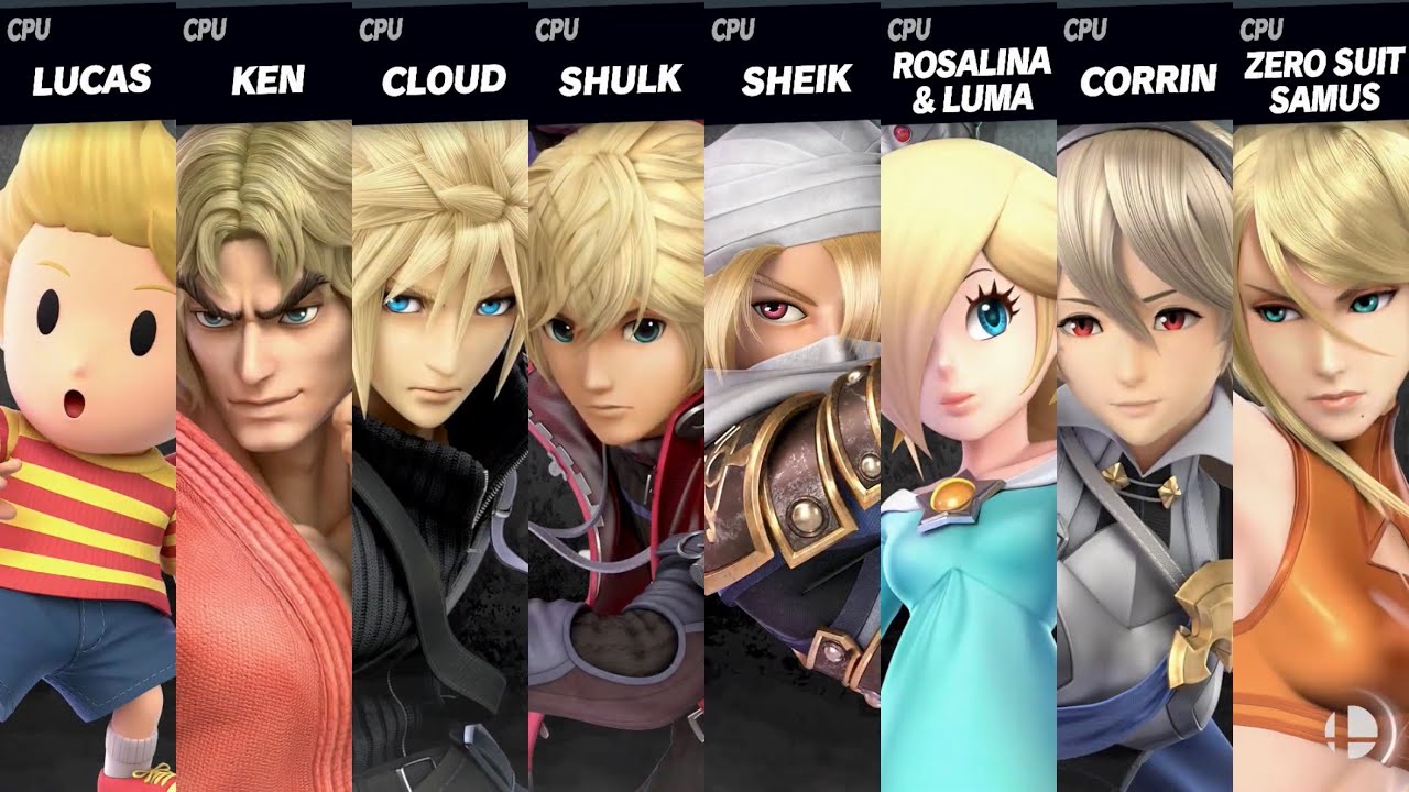 Super Smash Bros. Ultimate Blonde fighters YouTube