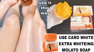 USE IT THIS WAY / CARO WHITE MOLATO SUPER STRONG WHITENING SOAP FOR LIGHTER SKIN