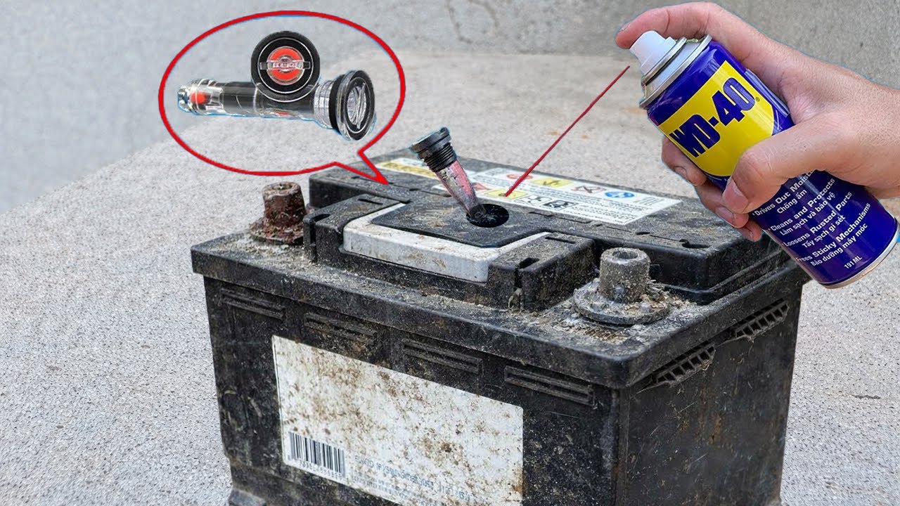 Spray WD-40 on Old Battery and make dollars😱! Not everyone knows this secret!