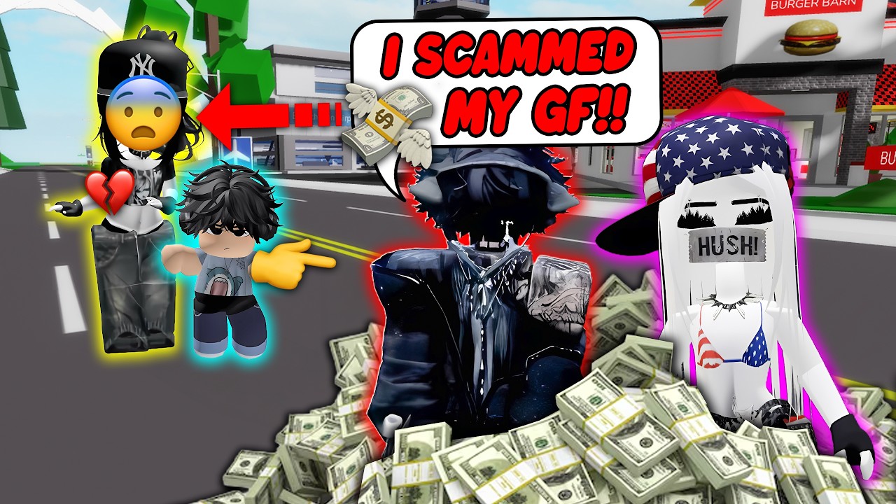 😭 MY STEP BROTHER EXPOSED MY SCAMMER BOYFRIEND 🎮 #roblox #robloxstory