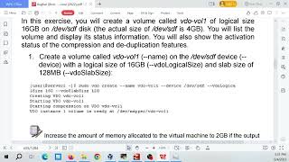 Linux Redhat lab: Create a VDO Volume