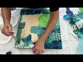 Fluid art collage amazing fun  acrylic pour painting flow art fluid art technique