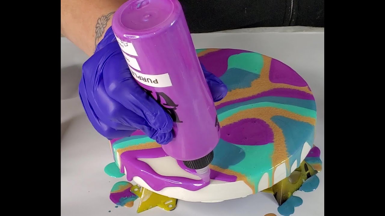 Airbrush blowout/bloom with color shift paints acrylicpouring 