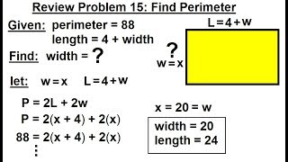 Geometry - Ch. 1: Basic Concepts (49 of 49)  Review Problem 15: Perimeter Geometry Ch 1 Basic Concepts 15 Of 49 Angles Basic Terms