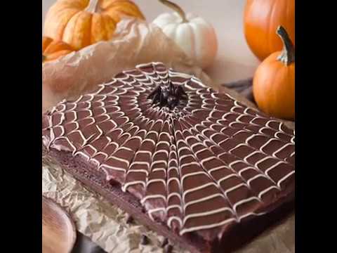 Chocolate Spiderweb Sheetcake