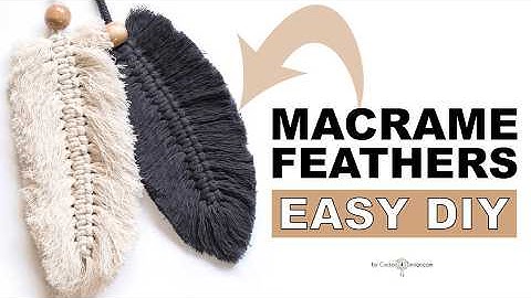 How to make boho macrame feathers