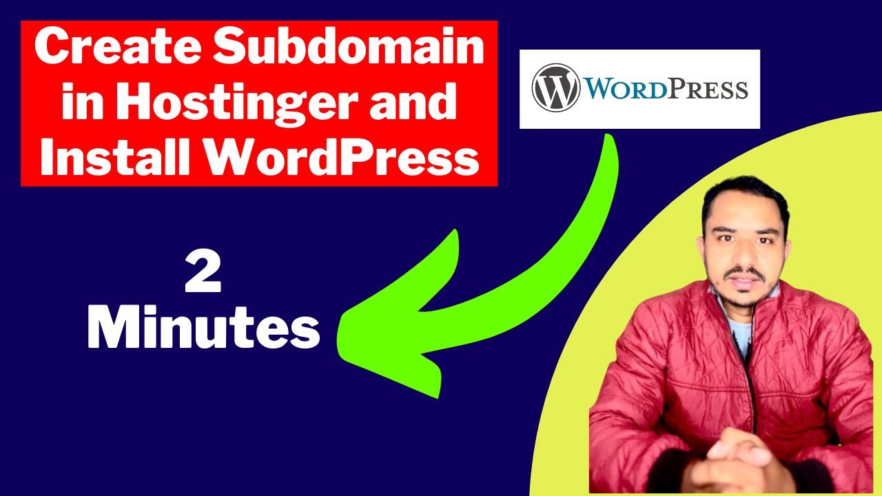 How to create a subdomain in hostinger and install wordpress and ...