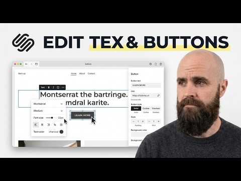 How To Edit Text And Buttons In Squarespace [Shortcut]