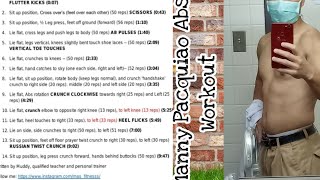 V#2 how to Quick abs workout  manny pacquiao style routine.