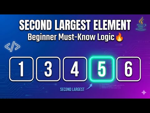 Most Asked Array Question – Second Largest Element | DSA in Java