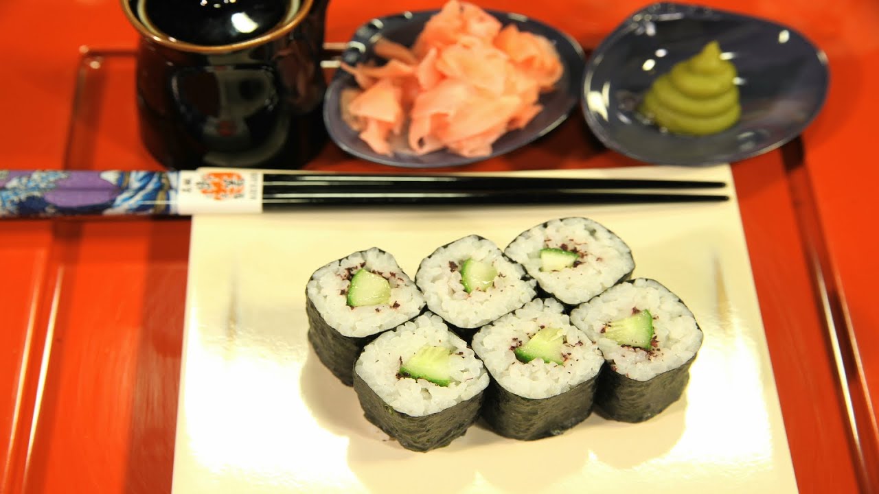 how to make kappa maki cucumber rice by shreeya maki sushi roll veggies maki