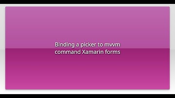 Binding a picker to mvvm command Xamarin forms