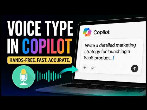 How to use Voice Typing in Microsoft Copilot (Speech-to-Text Dictation)
