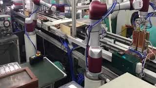Zu cobot application on electronic assembly lines