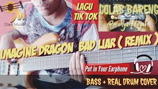 Video Wahyu Hidayat Collab BAD LIAR  Bass   Real Drum Cover