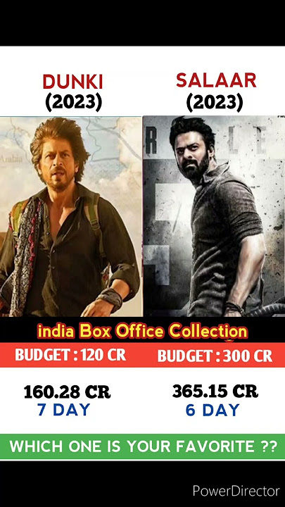 Salaar movie vs Dunki movie comparison Box Office collection #shortvideo #mp4