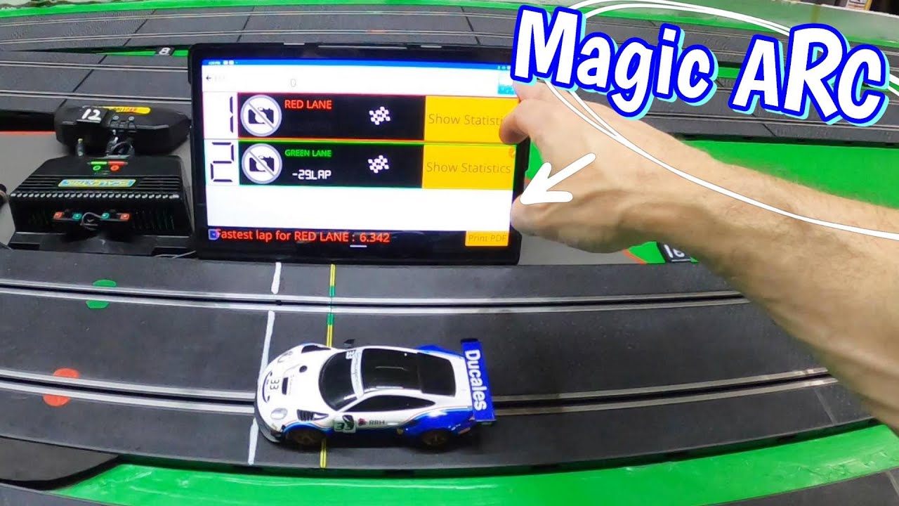 welcome SCALEXTRIC MAGIC ARC APP DEMO SLot Car racing
