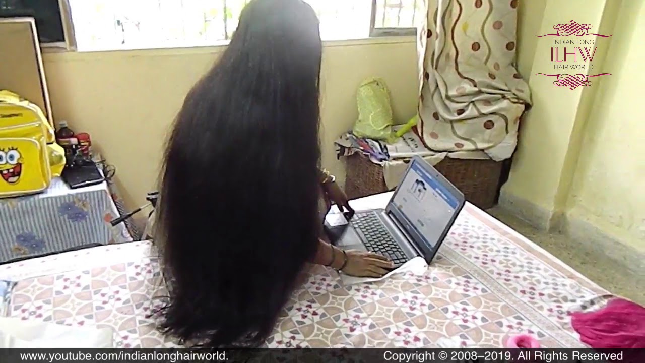 Housewife Rapunzel Everyday Hair Care & Hairstyle At Home While Doing Household Work | Rapunzel Wife