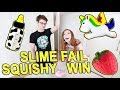 SQUISHY & SLIME HAUL!! FIRST TIME PLAYING WITH SLIME (FAIL!)