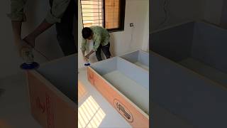 DIY Modern Plywood Bed Build 🔥 Bed Making Process | Satisfying Woodworking #Shorts #shortvideo