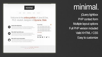 Minimal HTML Portfolio Site Template | Themeforest Website Templates and Themes