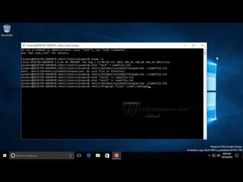 Bash on Ubuntu running Win32 apps