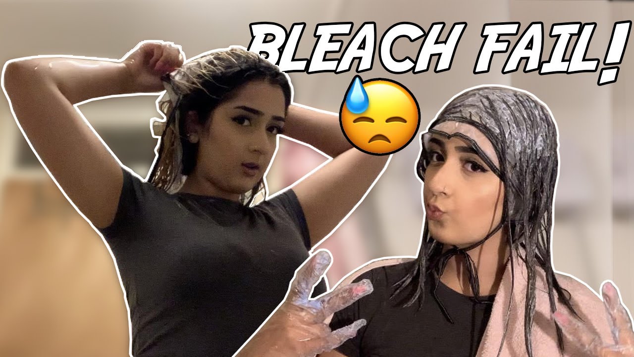 Bleaching My Hair With A DIY Highlight Cap. (FAIL!!!) - YouTube