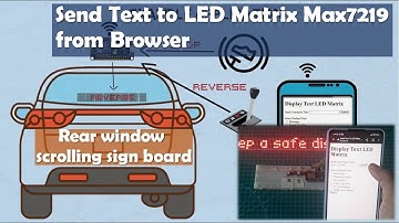 Send customize text to LED Matrix Max7219 from browser: Rear window scrolling sign board for car