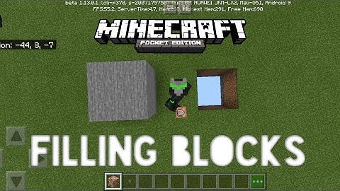 Minecraft Tutorial: Filling and Removing Blocks