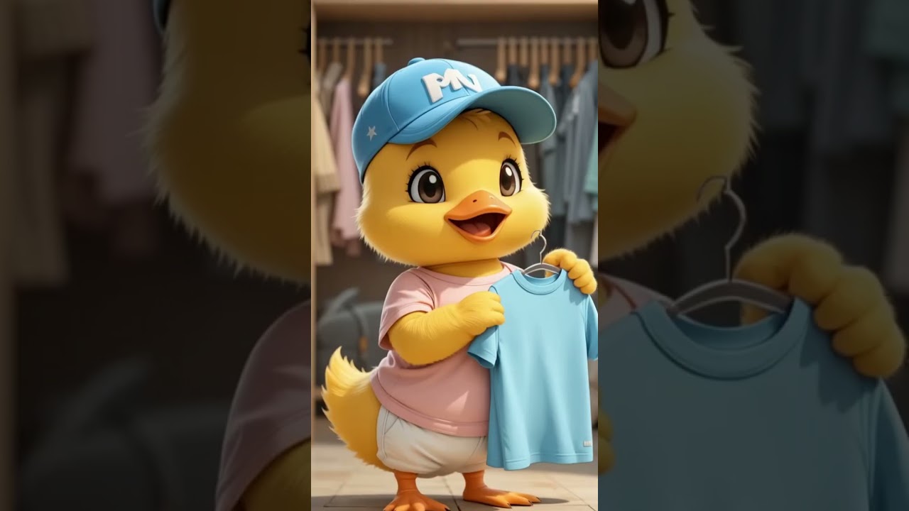 🦆💛 Funny Yellow Duck Goes Shopping for T-Shirts! 😂 | Cute Duck Adventures 