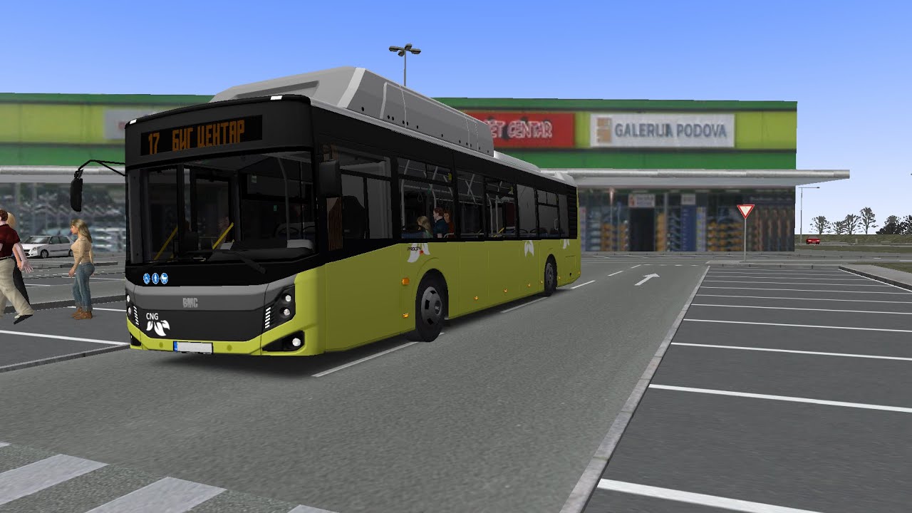 STIGLI POPUSTI .OMSI 2 LINIJA 17-CENTAR -- BIG CENTAR BMC PROCITY 12 CNG