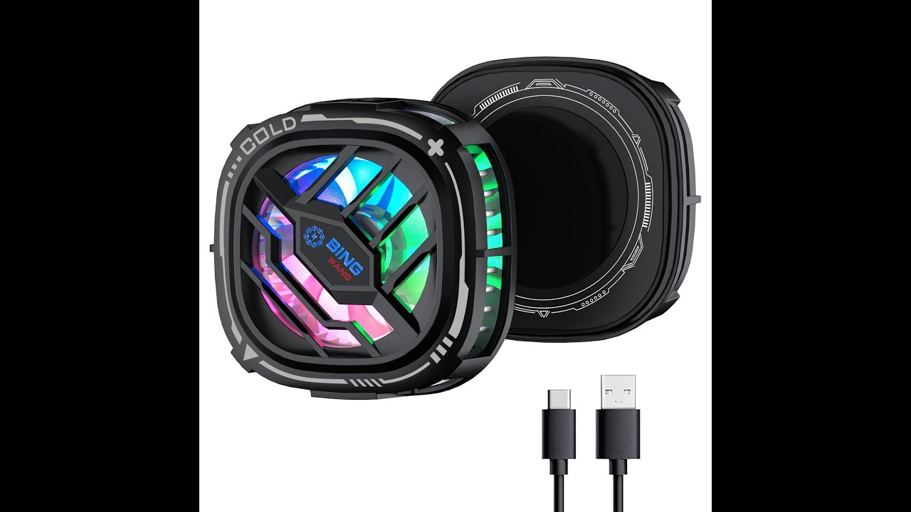 Cubonic X76 RGB Temp Display Radiator Wired, Enhanced Refrigeration Chip Magnetic Phone Cooler Fan,