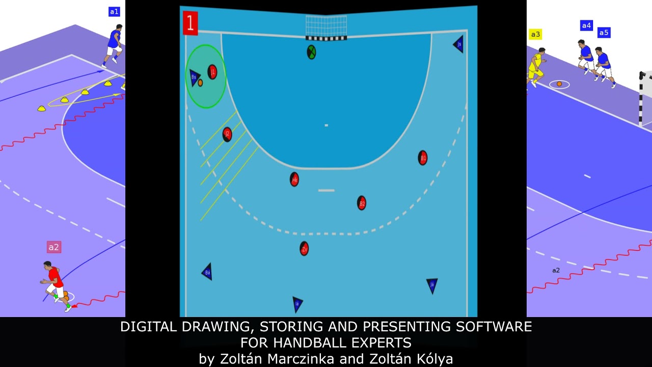 Digital drawing, storing and presenting software for handball experts