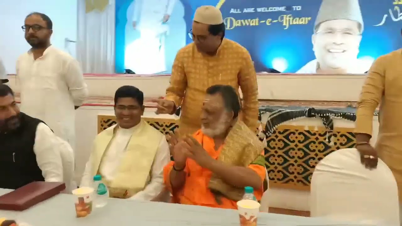 Iftar party by MLA BZ zameer Ahmed khan ji and siddharamiah ji.